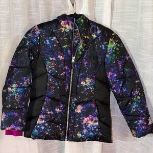 ZX ZeroXposur Kids Galaxy Print Puffer Jacket - Black and Multicolor